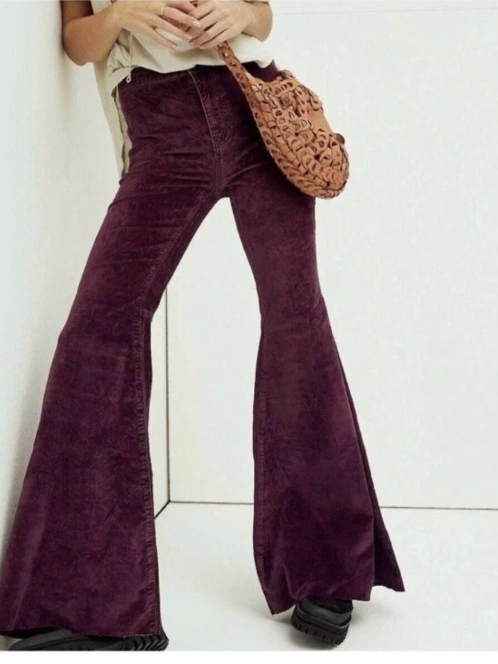 Free People We The Free Women’s Just Float On Velvet Flare Jeans